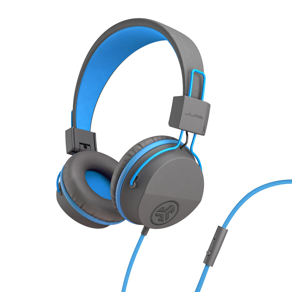 JBuddies Studio On-Ear Kids Wired Type-C Headphones Pink - Graphite/Blue