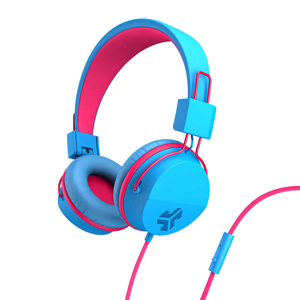 JBuddies Studio On-Ear Kids Wired Headphones Graphite/Violet - Blue/Pink