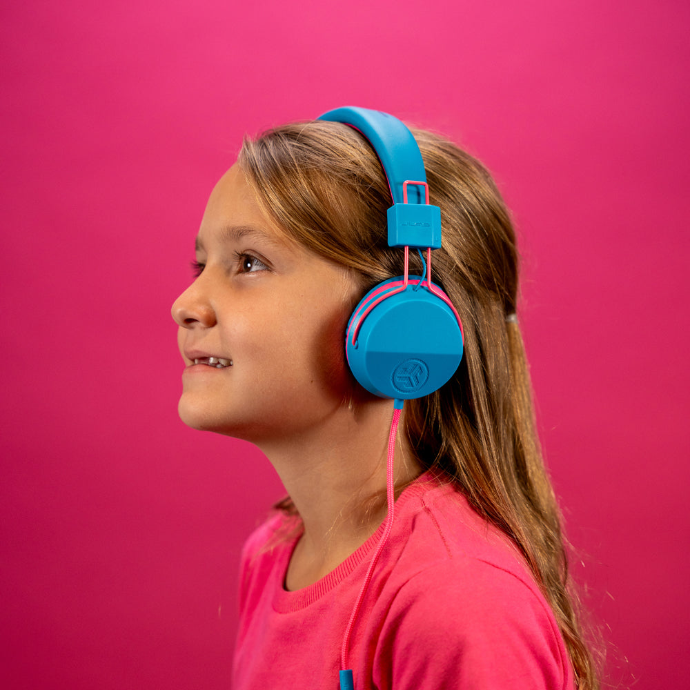 JBuddies Studio On-Ear Kids Wired Headphones Blue/Pink