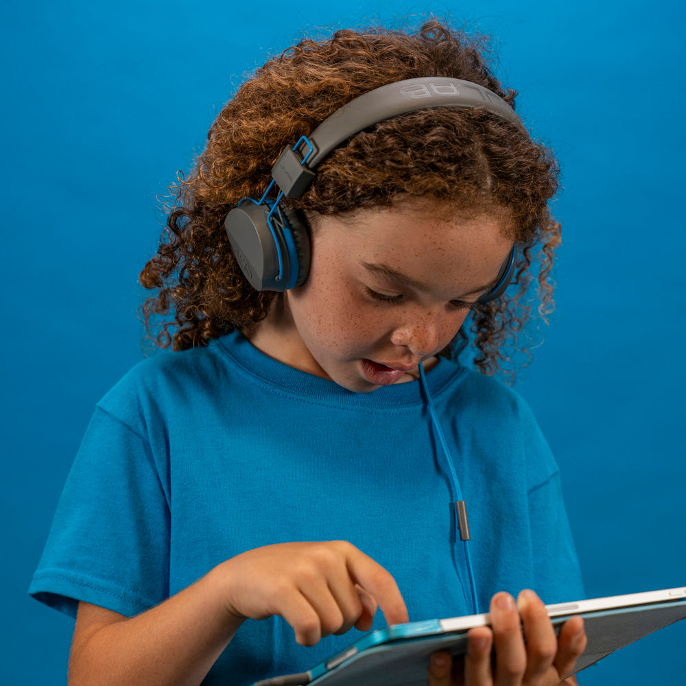 JBuddies Studio On-Ear Kids Wired Headphones Graphite/Blue