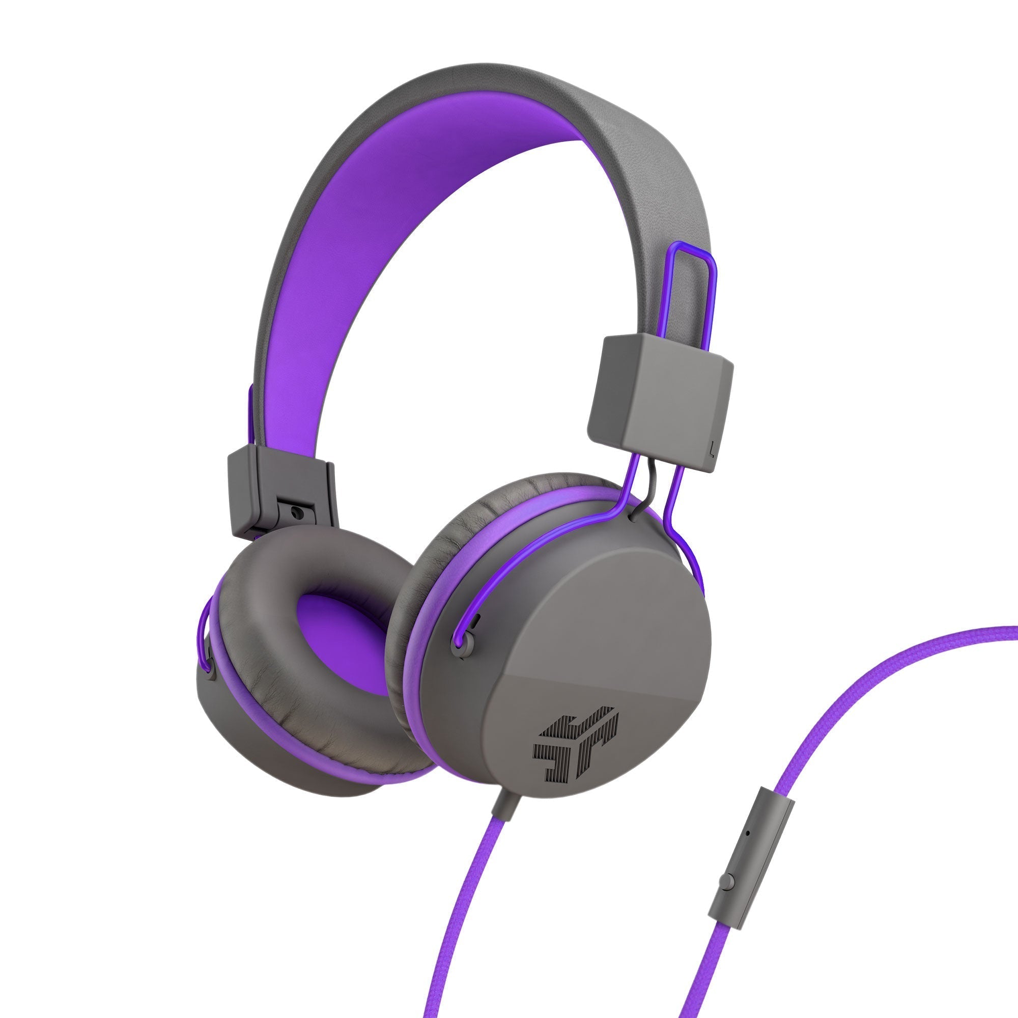 JBuddies Studio On-Ear Kids Wired Headphones Graphite/Blue - Graphite/Violet